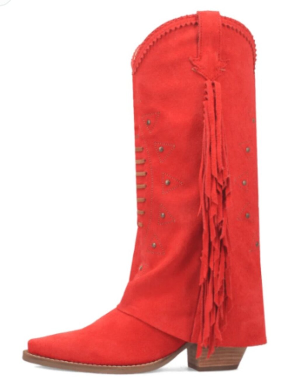 DINGO Suede Spirit Trail Fringe Boots 10T5269 NEW in box Made In Mexico - Picture 8 of 13